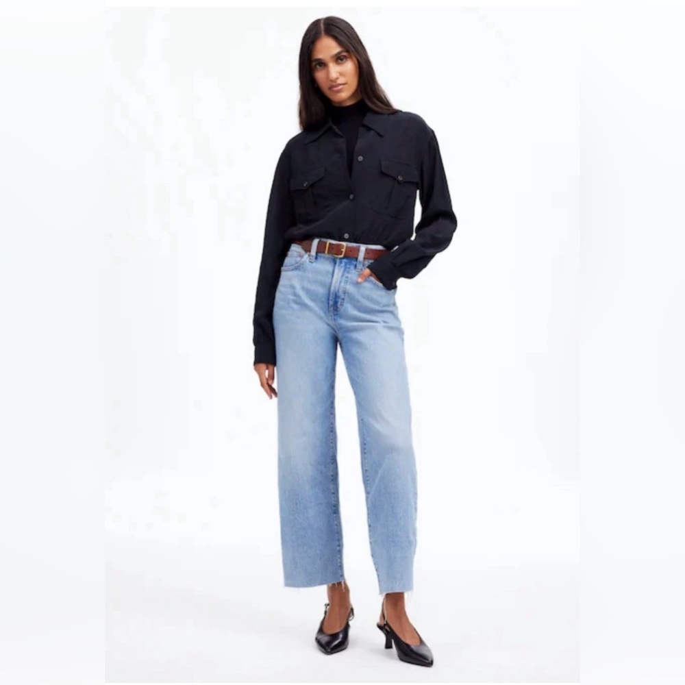 Madewell Light Blue High-Rise Wide Leg Jeans